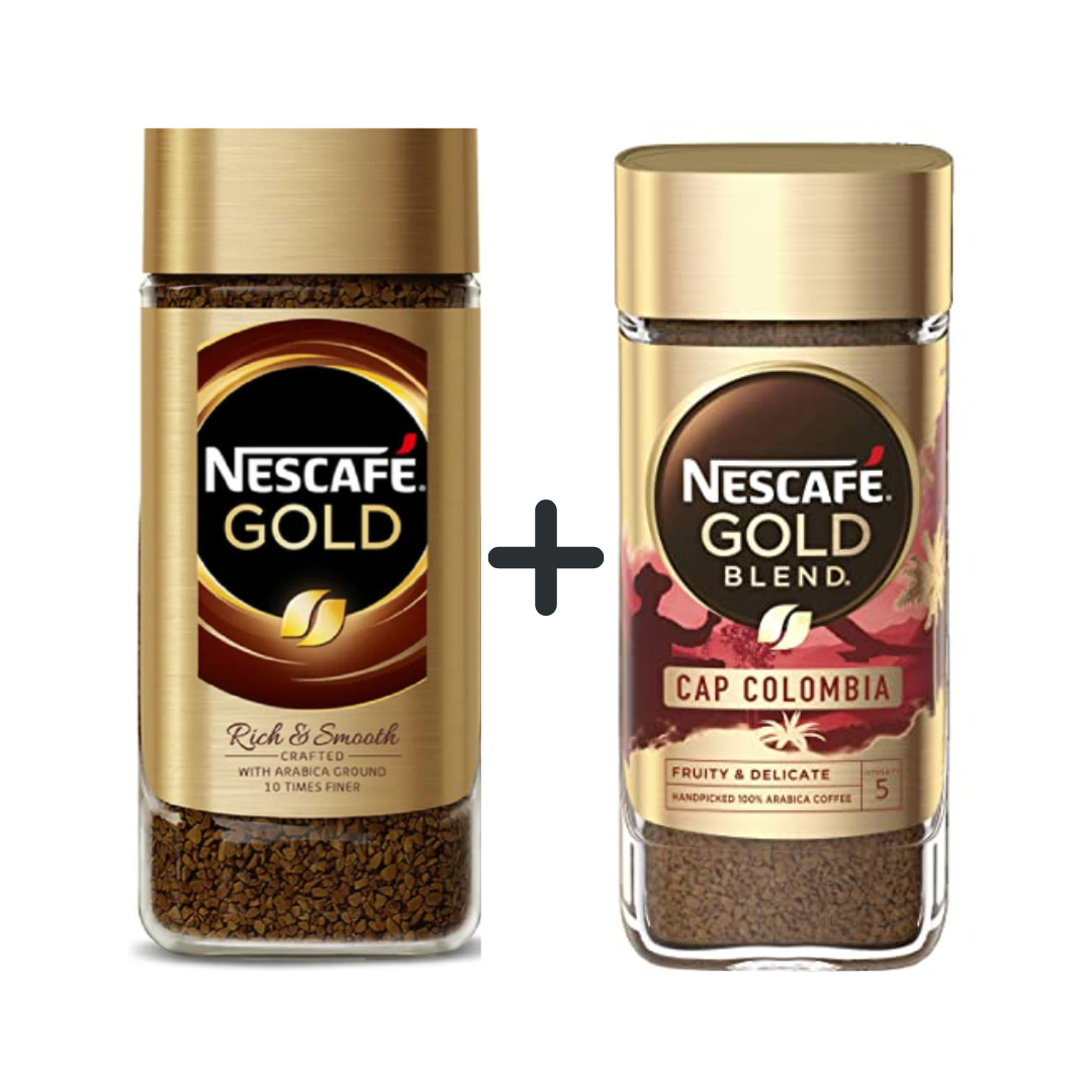 Nescafe Gold Coffee Powder 100g + Nescafé Cap Colombia Ground Coffee, 100g  (Combo Pack)