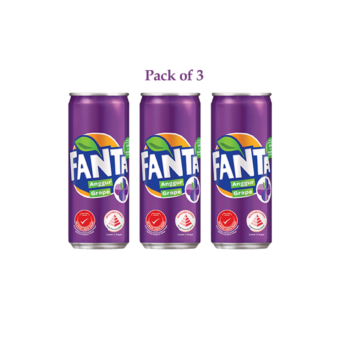 Fanta Grape Flavoured Drink, 320 ml (imported)- [Pack of 3)