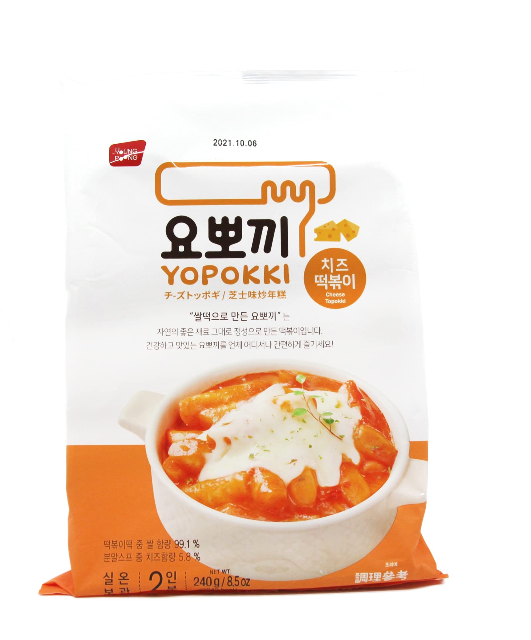Yopokki Korean Instant Topokki Rice Cake Cheese Sauce 240g