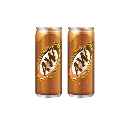 A&W Root Beer Imported 330ml (Pack of 2) - Rasa Sarsaparila Drink