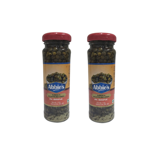 Abbies Green Peppercorn in Brine, 110 g (Pack of 2)