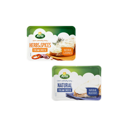 Arla Herbs & Spices Fresh Cream Cheese 150g + Arla Natural Cream Cheese 150g (Combo Pack)