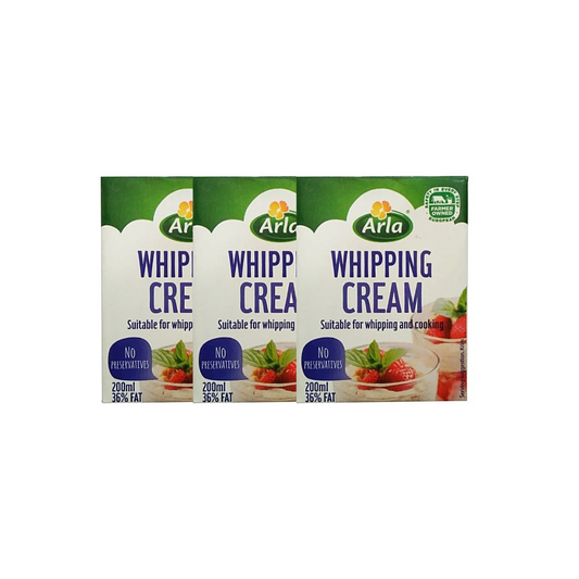 Arla Whipping Cream 36% B.F 200 ml (Pack of 3)