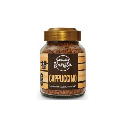 Beanies Barista Cappuccino Flavoured Instant Coffee Jars: 50g