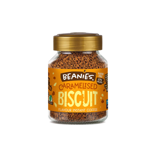 Beanies Instant Flavored Coffee Caramelized Biscuit, 50G