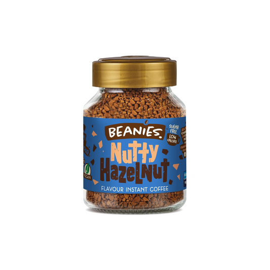 Beanies Instant Flavoured Coffee |Nutty Hazelnut, Low Calorie, Sugar Free, 50g