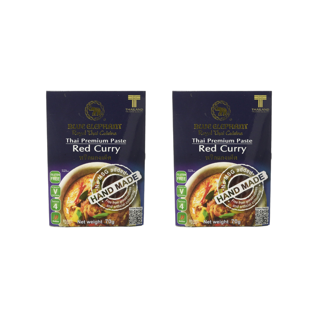 Blue Elephant Red Curry Paste 70 g (Pack of 2)