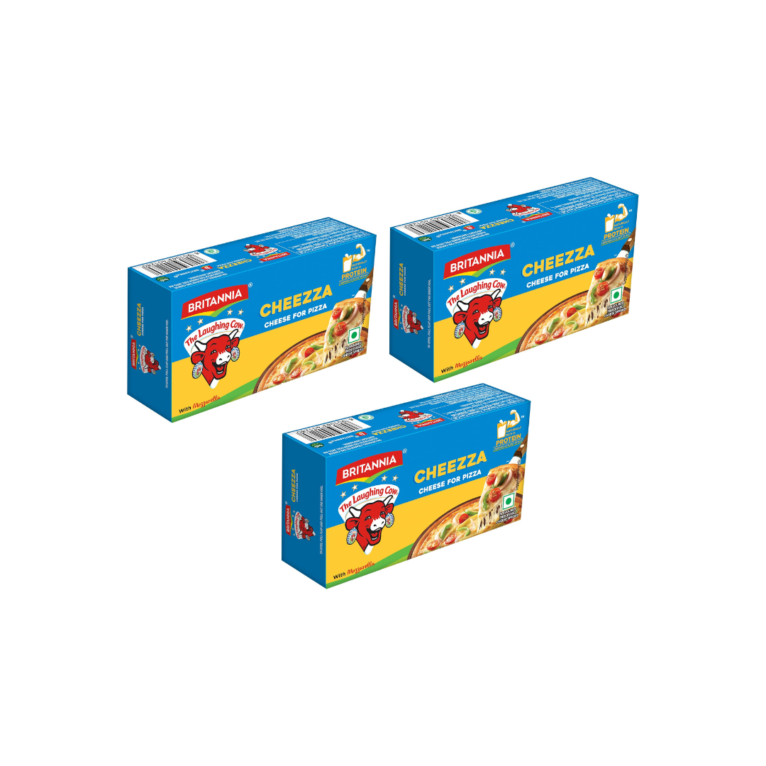 Britannia The Laughing Cow Cheezza Cheese Pizza 200g (Pack of 3)