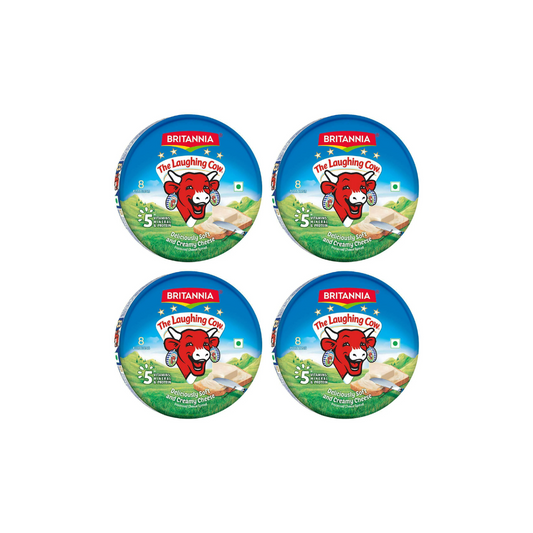 Britannia The Laughing Cow Creamy Processed Cheese Spread 120g (Pack Of 4)