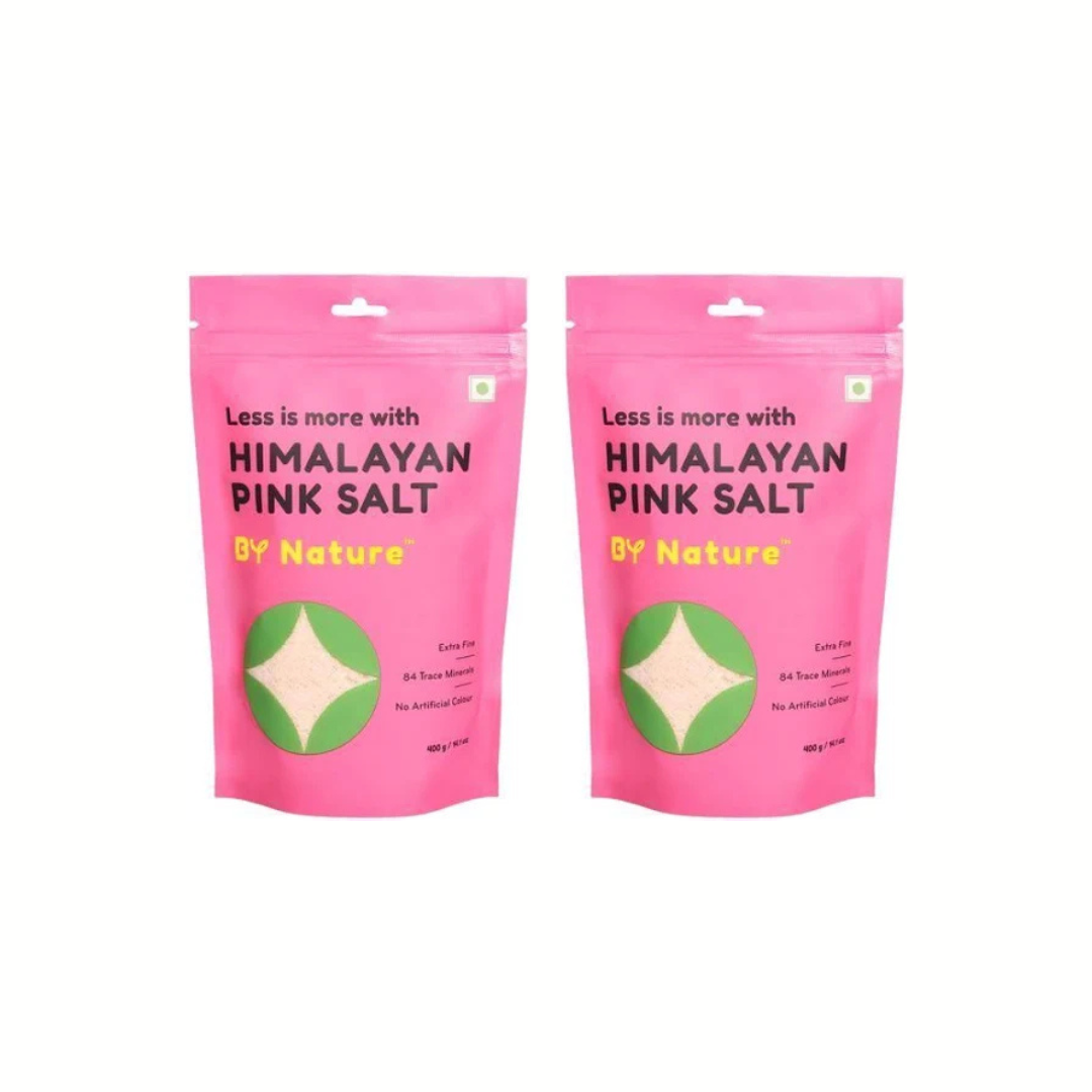 By Nature Himalayan Pink Salt, 400 g Pouch (Pack of 2) 