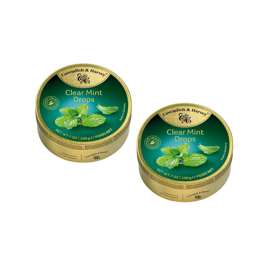 Cavendish & Harvey Clear Mint Drops 200G (Pack of 2)