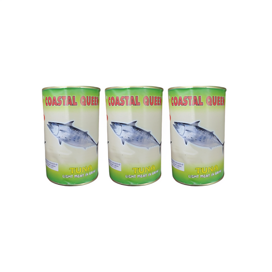 Coastal Queen Tuna Light Meat In Brine (Pack of 3) 
