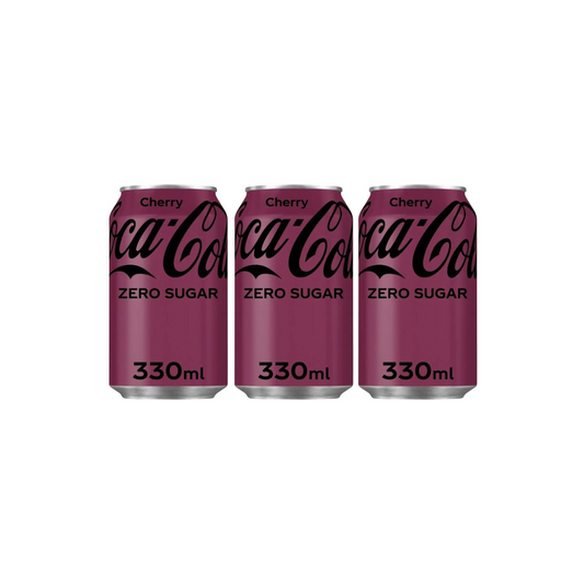 Coca-cola Cherry Zero Sugar 330ml (Imported) - (pack of 3)