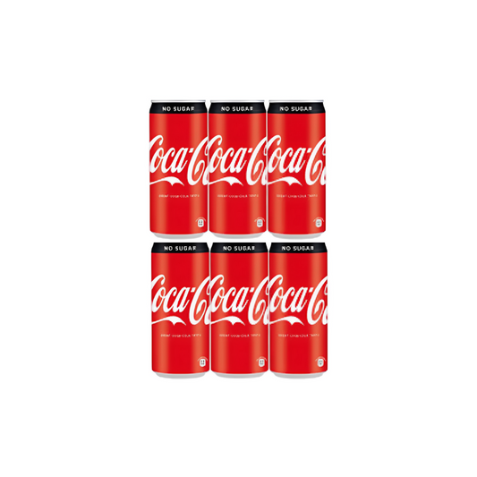 Coca Cola Zero Sugar Soft Drink 330ml (imported)- (Pack of 6)