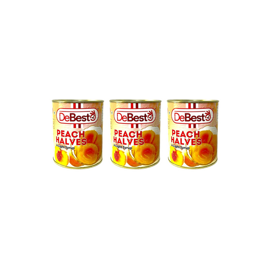 De Besto Imported Peach Halves 800g (Pack of 3)