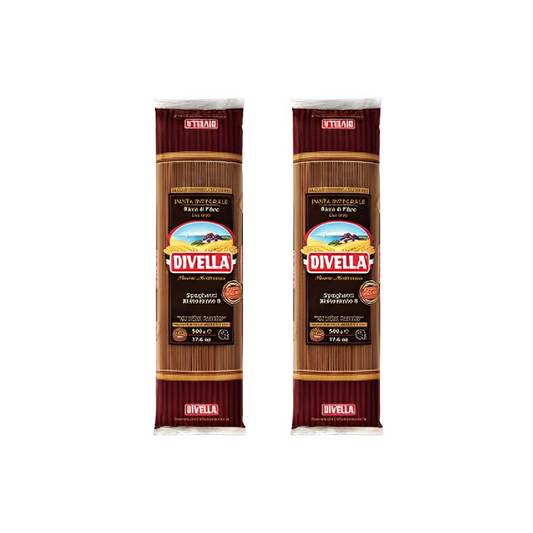 Divella Whole Wheat Spaghetti Pasta 500g (Pack of 2)