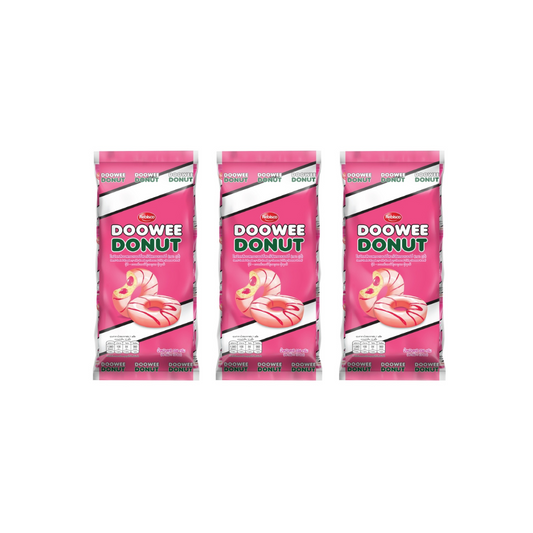 Doowee Donut Strawberry 336g (Pack of 3)