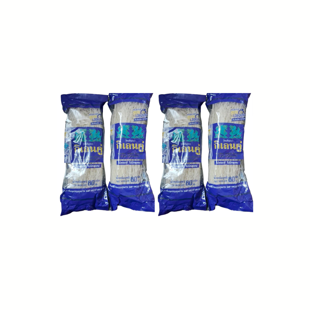 Double Kirin Bean Vermicelli Thai Glass Noodles (80gm) pack of 4 