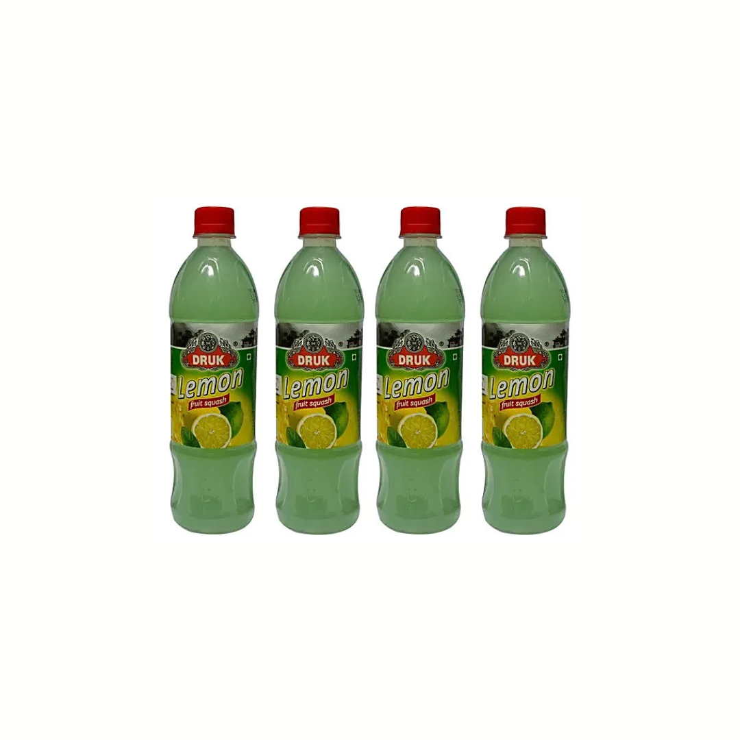 Druk Lemon Fruit Squash, 700 ml (Pack of 4) 