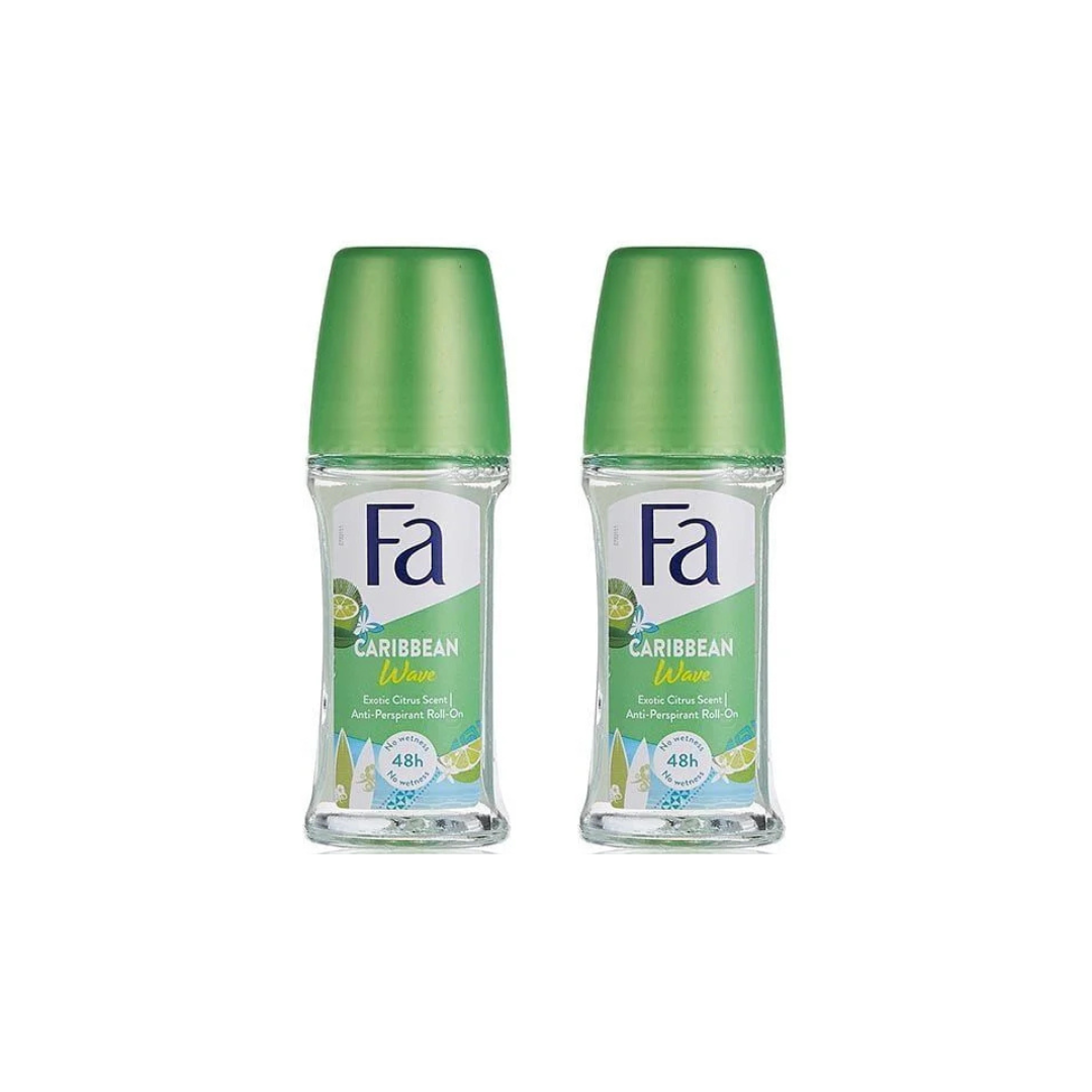 Fa Caribbean Wave Anti-Perspirant Roll-On 50ml (Pack of 2)