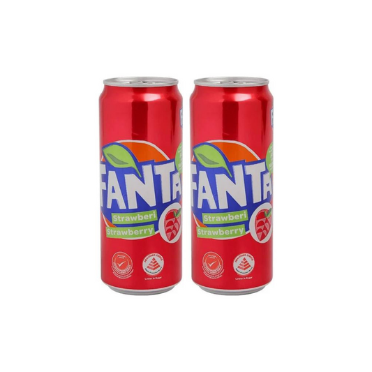 Fanta Strawberry Flavoured Drink, 320ml (Pack of 2)