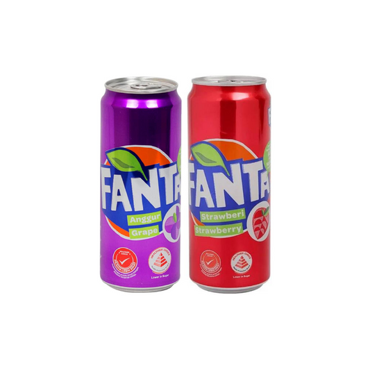 Fanta Zero Sugar Drink Imported 330ml + Fanta Strawberry Flavoured Drink, 320ml (Combo Pack)