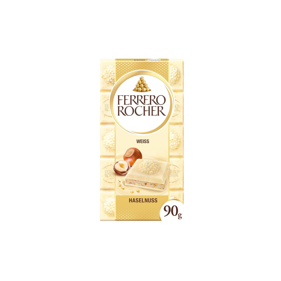 Ferrero Rocher White Chocolate Bar With Hazelnut 90g