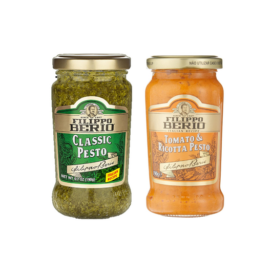 Filippo Berio Organic Classic Pesto 190g + Filippo Berio Tomato & Ricotta Pesto 190g (Combo Pack)