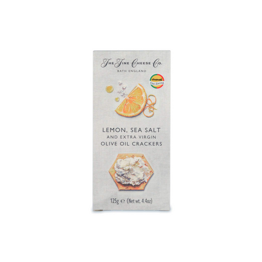 Fine Cheese Cracker with Lemon, Sea Salt and Extra Virgin Olive Oil, 125 GMS (imported)