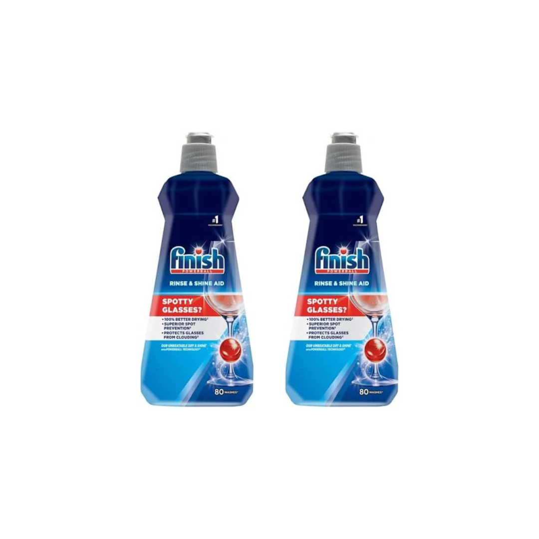 Finish Dishwasher Rinse Aid 400ml (Pack of 2)