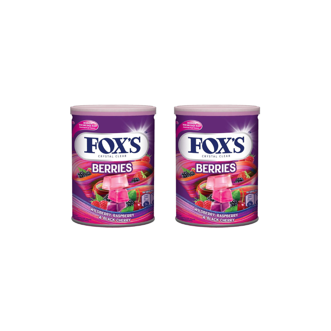 Fox'S Crystal Clear Candy Berries Flavoured 90g (Pack of 2)