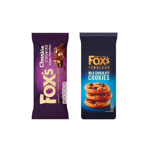 Fox's Chocolate Cookies Combo Pack – Triple Chocolate Cookies 180g + Fabulous Milk Chocolate Cookies 180g