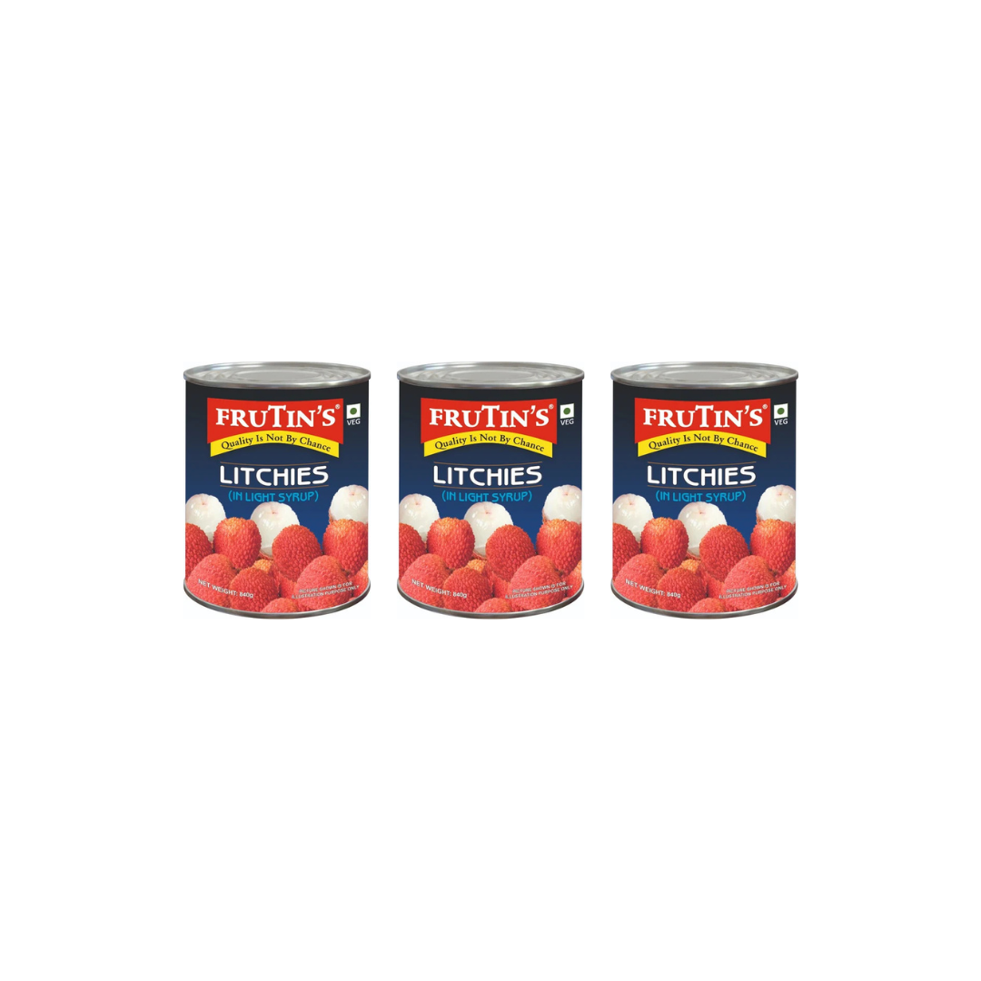 Frutin's Litchies In Light Syrup 840g (Pack of 3)