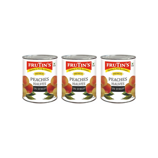 Frutin's Peach Halves in syrup 820g (Pack of 3)