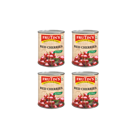 Frutin's Red Cherries in Syrup 830 gm Can (Pack of 4)
