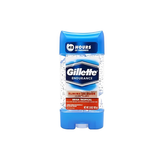 Gillette Endurance High Performance Brisa Tropical Clear Gel Deodorant and Antiperspirants-107g