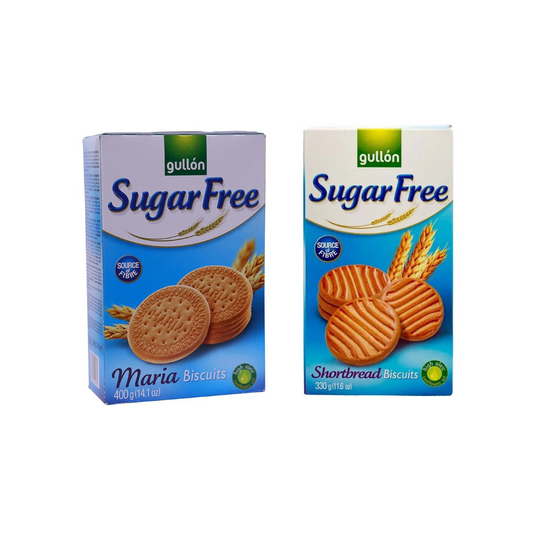 Gullon Sugar Free Marie Biscuit 400g + Gullon Sugar Free Shortbread Biscuits 300g (Combo Pack)