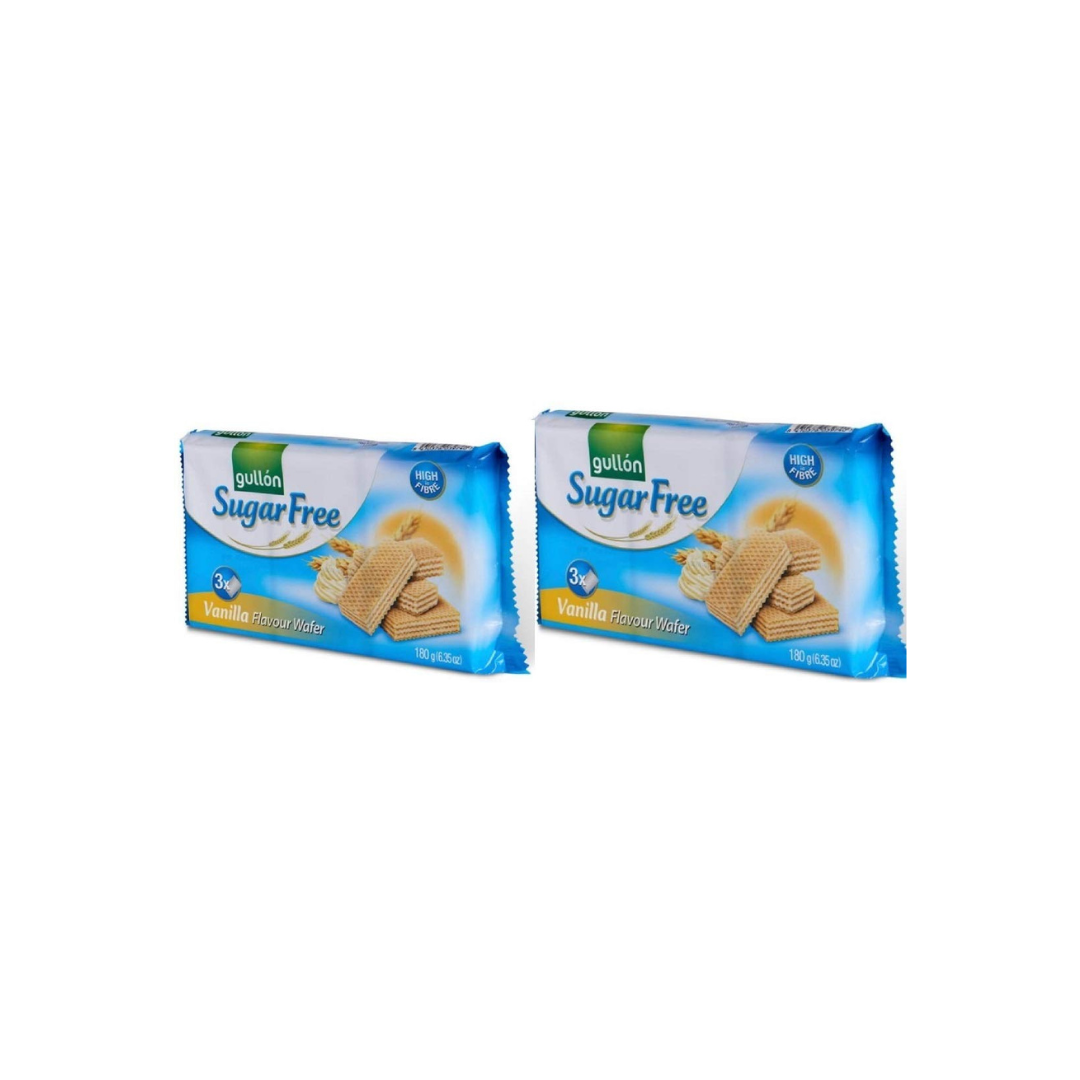 Gullon Sugar Free Wafers Vanilla 180g Pack of 2 