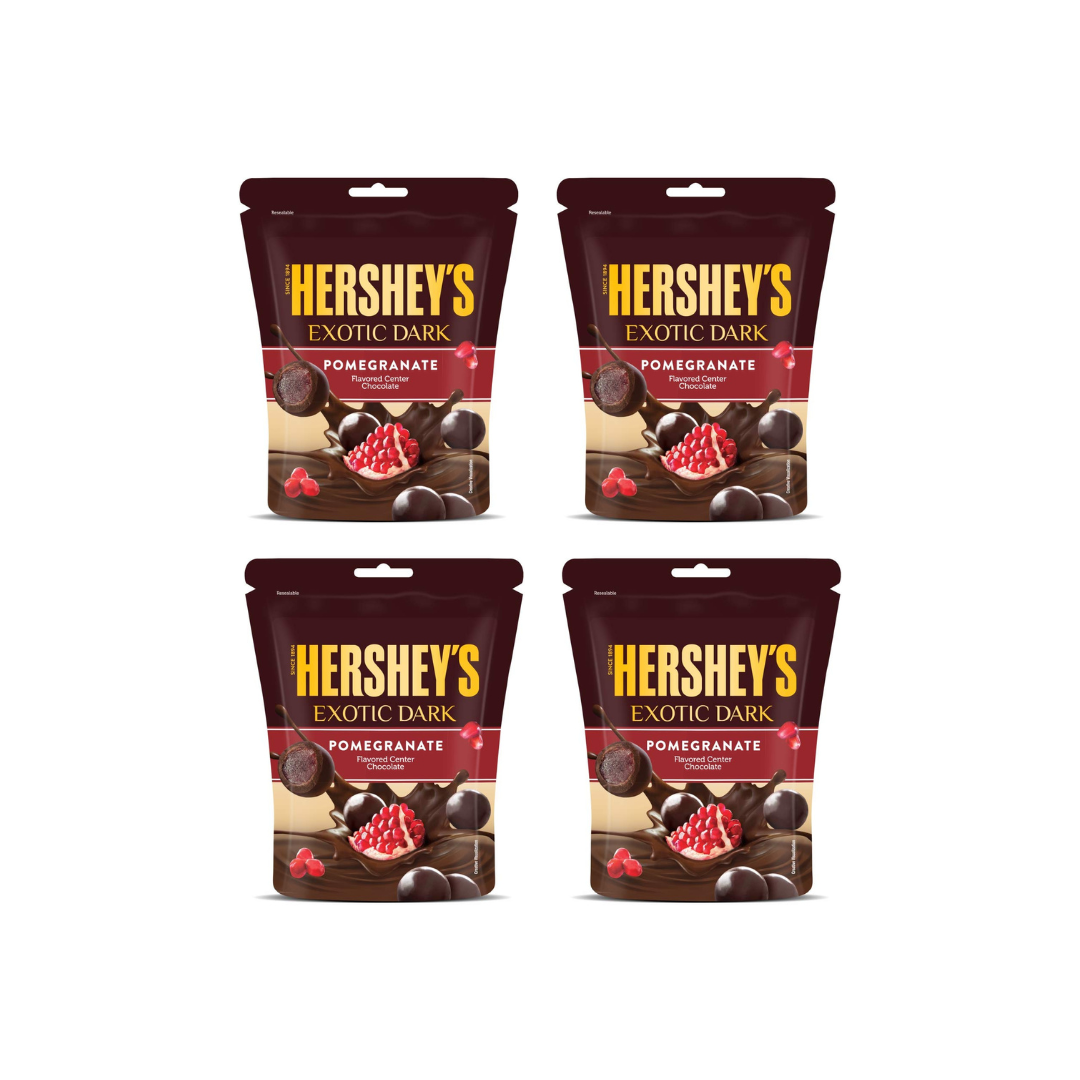 HERSHEY'S Exotic Dark Pomegranate Flavor Chocolates 100Gram (Pack of 4)