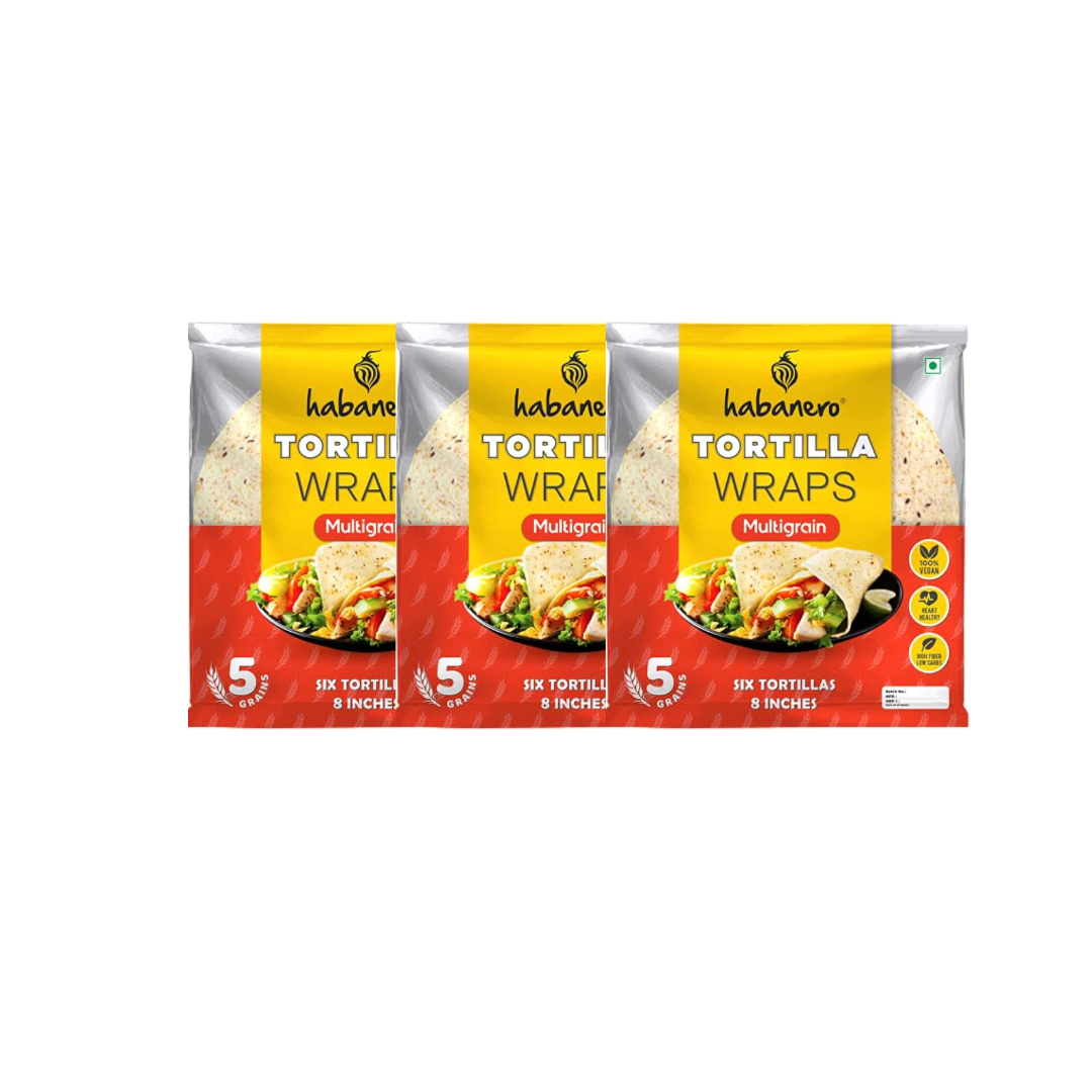 Habanero Tortilla Wraps multigrain 330g (Pack of 3)