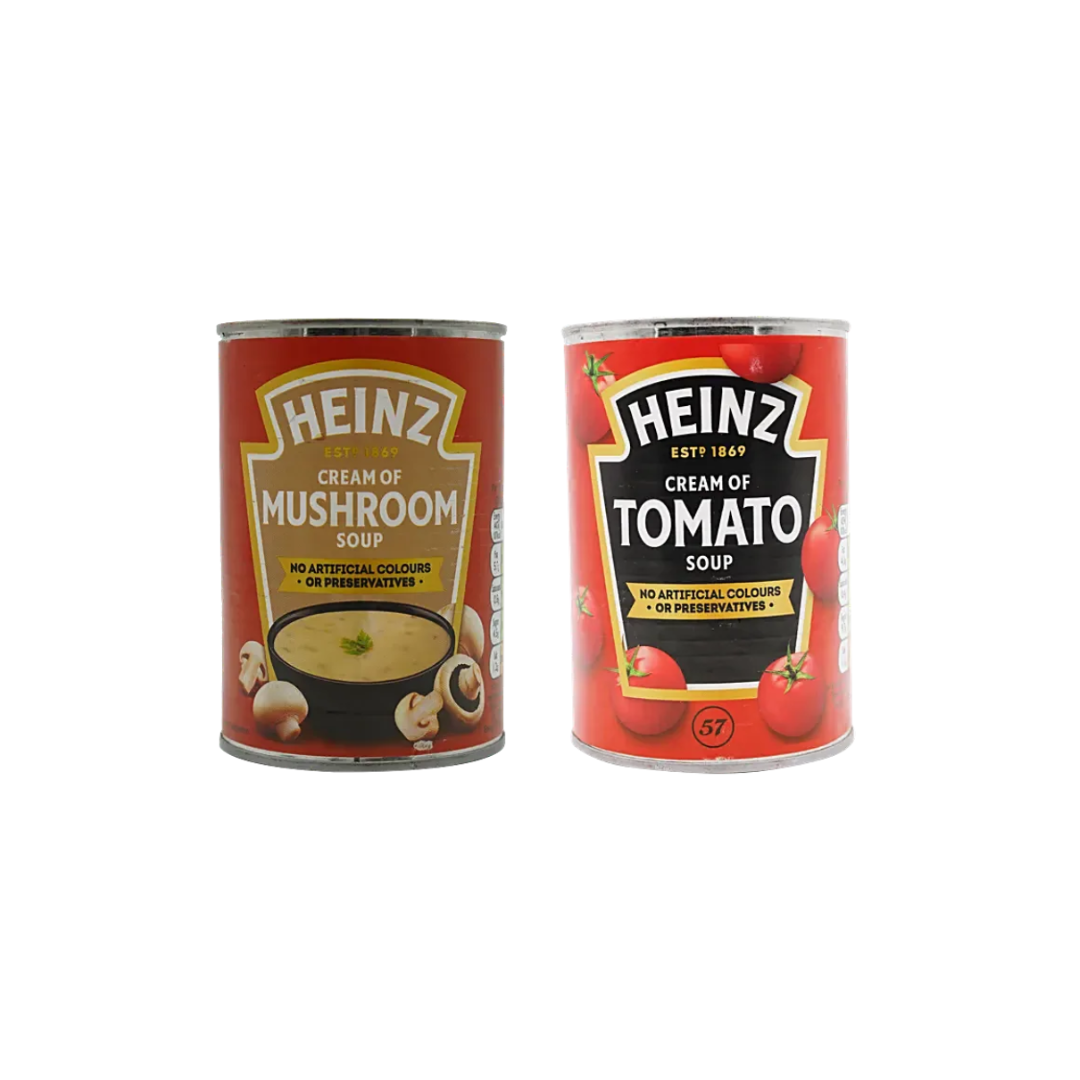 Heinz Cream Of Mushroom Soup 400G + Heinz Cream Of Tomato Soup 400G (Combo Pack)