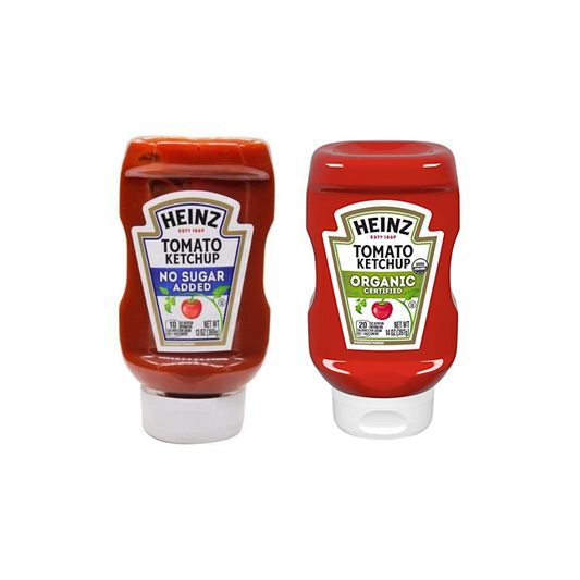 Heinz Tomatyo Ketchup No Sugar Added 369g + Heinz Tomato Ketchup - Organic Certified, 397G (Combo Pack)