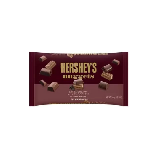 Hersheys's Nuggets Extra Creamy Milk Chocolate With Cookie Bits 344g