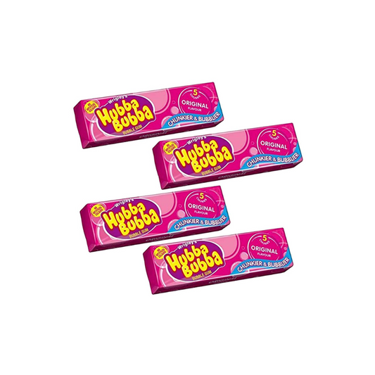 Hubba Bubba Chunky and Bubbly Bubble Gum Original Flavour 35 g (Pack of 4)