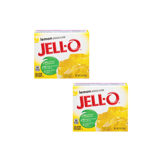 Jell-O Lemon Gelatin Dessert 8.5g (Pack of 2)