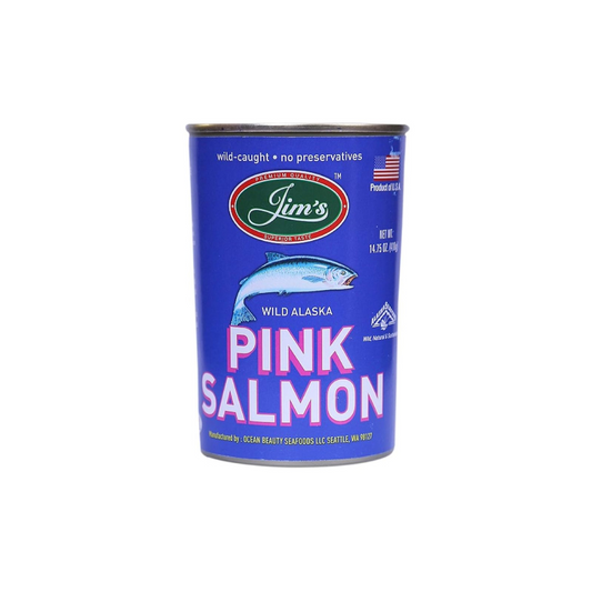 Jim's wild alaska pink salmon 418g