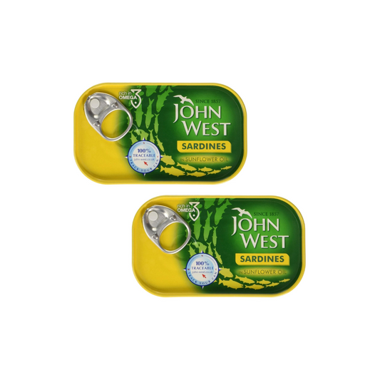 John West Sardines in Sunflower Oil 120g (Pack of 2) - Deliciously Nutritious