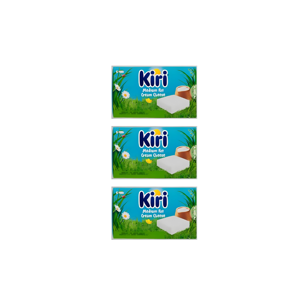 Kiri Medium Fat Cream Cheese 100g (Pack of 3) 