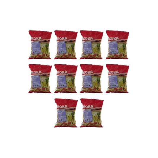 Koka Instant Noodles - Pepper Crab, 85g- (Pack of 10)