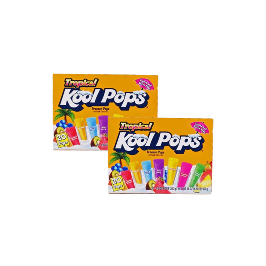 Kool Pops Tropical Freezer Pops 20 Pops Pack of 2 – Refreshing Treats 